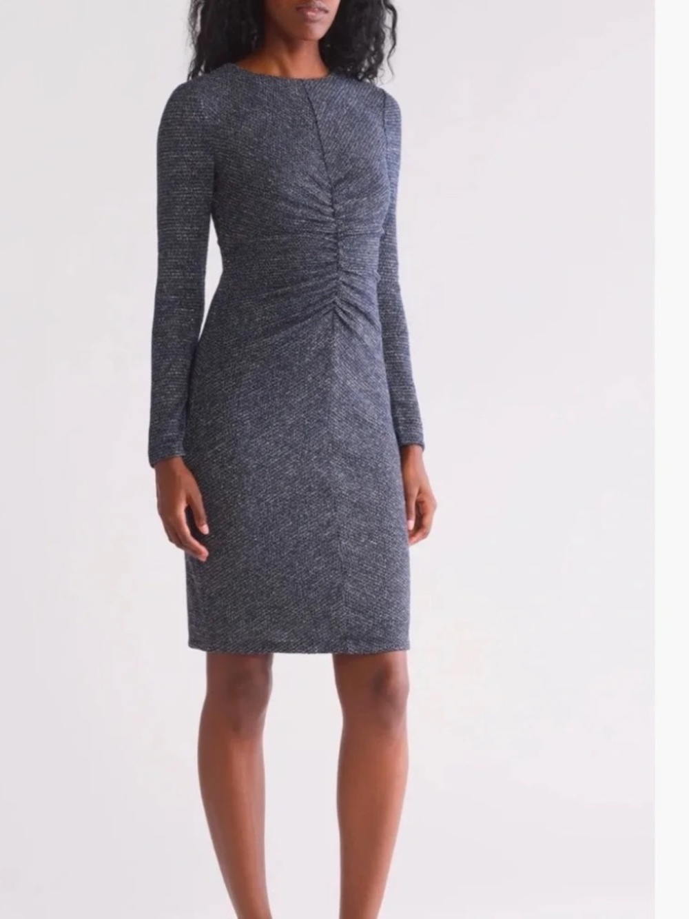 Vince Camuto Metallic Knit Long Sleeve Dress Size 8